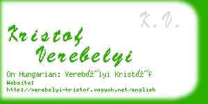 kristof verebelyi business card